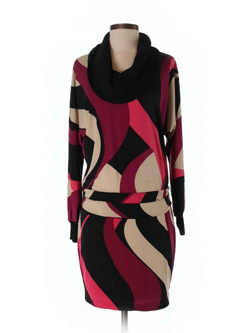 Cache Womens Print Long Sleeve Casual Dress, size XS